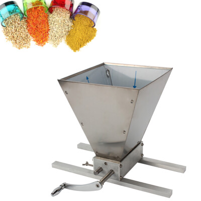 Manual Grain Mill Wheat Grinder Oat Feed Grinding Machine w/ 2 Rollers Stainless