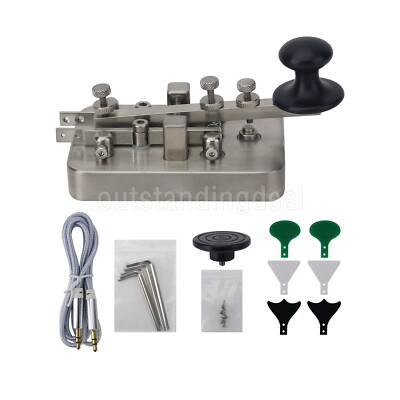 BG1GJP V2.0 Stainless Steel Telegraph CW Morse Key Manual/Automatic CW Key ot25