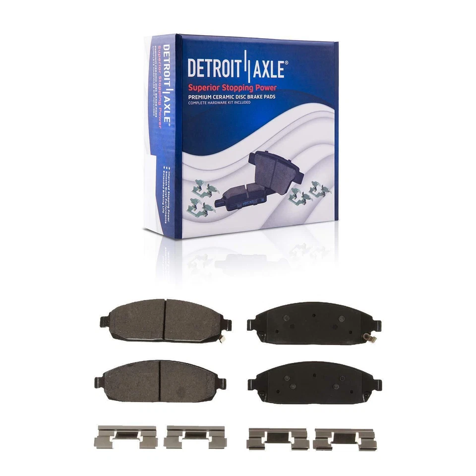 Front Disc Rotors & Brake Pads w/20pc Lug Nuts for Jeep Commander Grand Cherokee - Image 4 of 4