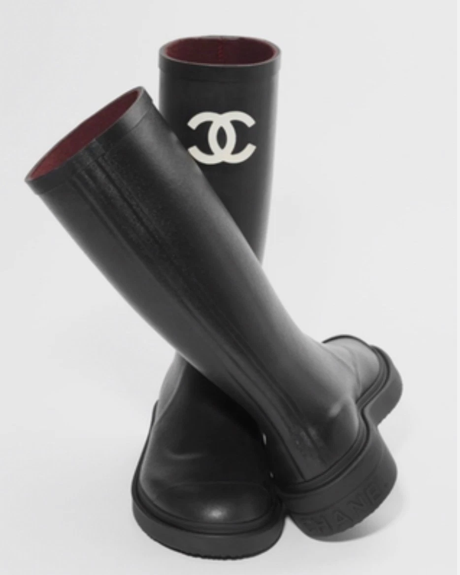 CHANEL Low 3/4 to 1 1/2 Inch Rain Boots for Women for sale | eBay