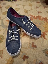 Sperry Top Sider Blue Denim Sparkle Big Girl Shoes Size 6M Sneakers New