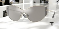 VERSACE VE2239 12526G Pale Gold Lt Grey Mirror Silver 47 mm Women's Sunglasses