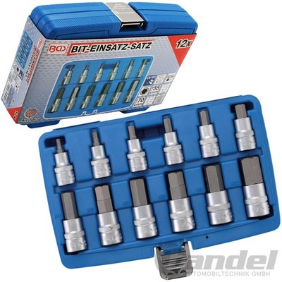 BGS BIT-EINSATZ-SET INNEN-6-KANT 1/2'' ZOLL STECKSCHLÜSSEL-SATZ 12-teilig NUSS