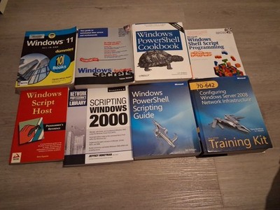 8 Windows Books - Powershell, Scripting,  MCTS Exam 70-642,