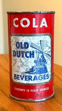*Possibly Unique* Old Dutch Cola Pre-Zip Code Juice Tab Soda Can