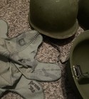2 Military Vietnam War Style Helmet w/ Woodland Camouflage Covers — photo 8