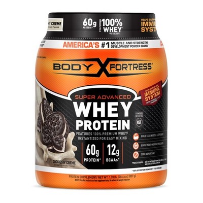 Body Fortress Super Advanced 100% Premium Whey Protein Powder, Cookies N' Creme