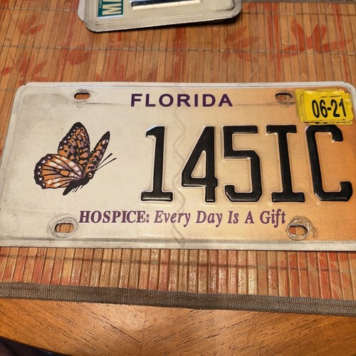 2014 Florida Hospice License Plate Tag specialty Butterfly