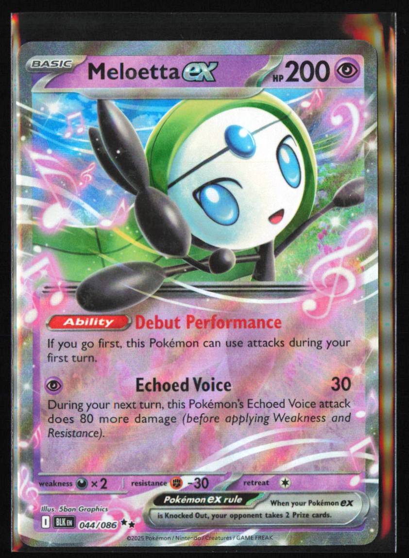 Meloetta ex #044/086 SV: Black Bolt - Pokemon TCG - NM