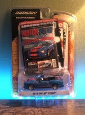Greenlight-2010 Shelby Gt 500-blue Convertible-motor Trend-wtrading Card