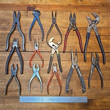 Vintage PLIERS Mixed LOT Mechanics Machinist Tool Lot KRAEUTER KLEIN PLIERUS