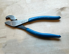 Vintage Channel Lock Battery Terminal Pliers - 7" - Blue Grip - *name inscribed*