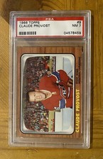 1966/67 TOPPS HOCKEY #9 CLAUDE PROVOST CANADIENS PSA 7 NR MINT