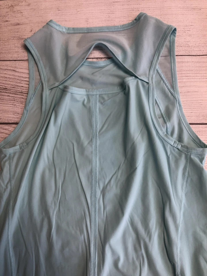 Lululemon Tank Top Womens Large Blue Racerback Mesh Panel Athletic Gym Shirt - Image 3 of 4