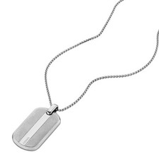 Collana Uomo FOSSIL KNOX JF04882040 Acciaio Inossidabile Piastrina