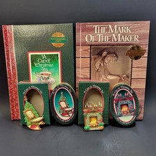 2 SIGNED BOOKS Hardcover Christmas Tea Orname...