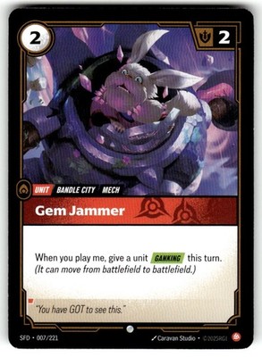 Gem Jammer 007/221 Common Spiritforged Riftbound Near Mint