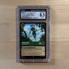 Disney Lorcana Peter Pan 82/204 Into The Inklands Partial Crimp CGC 8.5 Error