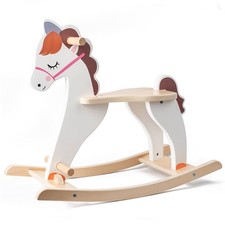 Cavallo a Dondolo in Legno Cavallino a Dondolo Stabile per Neonati