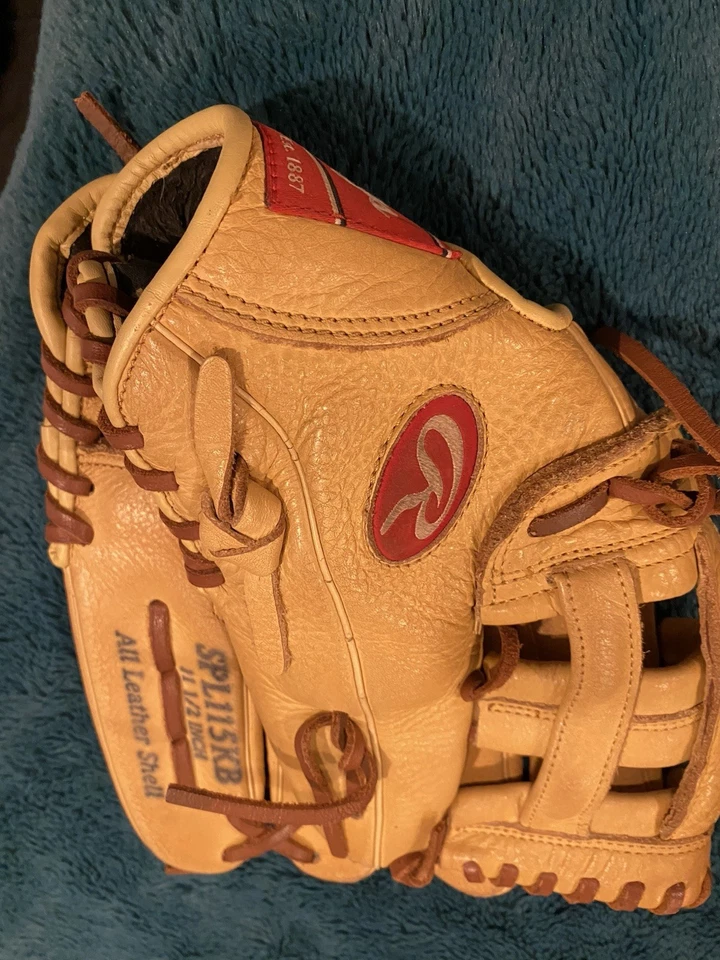 Rawlings Field Ball Glove SPL115KB 11 1/2 Inch Baseball Softball Leather Glove  - Image 2 of 4
