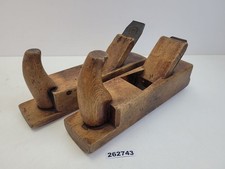 2x Rund-Hobel alt antik Rob. Frohn Sohn Garantie Gussstahl Werkzeug Holz #262743