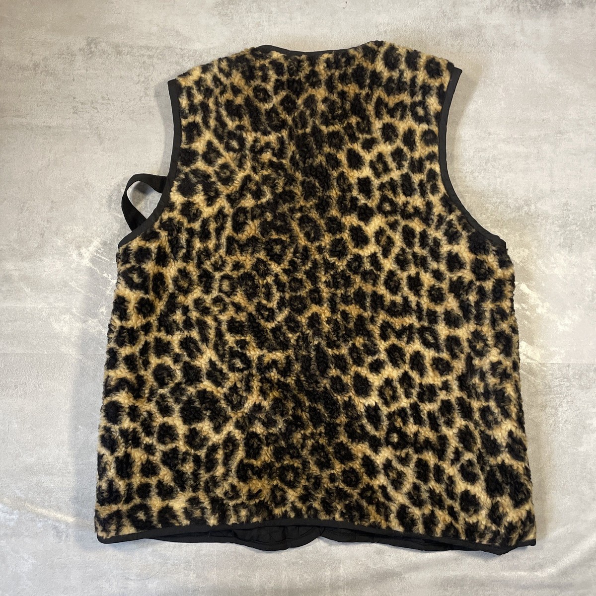 Damson Madder Leopard Print Brown Black Beige Sherpa Bow Tie Gilet Size 16