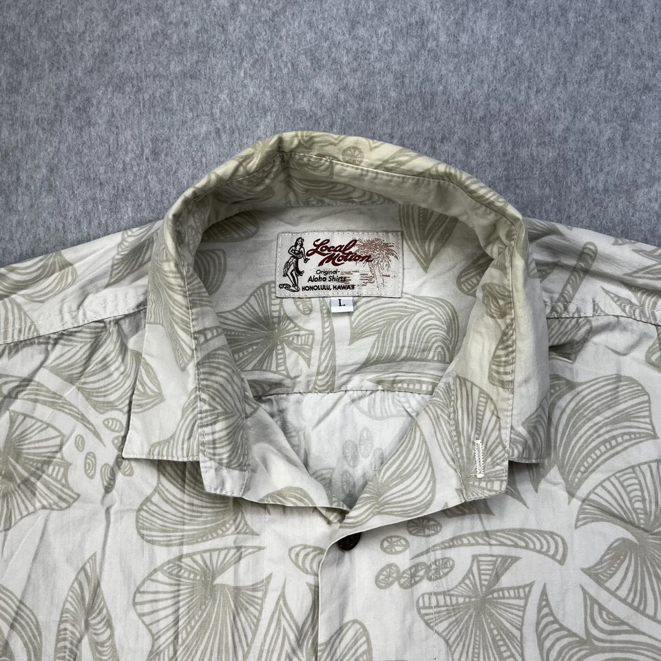 Vintage Local Motion Hawaiian Shirt Mens Large Relaxed Floral Beach Surf - Image 2 of 4