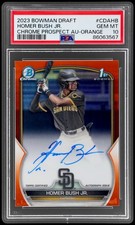 2023 Bowman Chrome Draft Homer Bush Jr. #CDAHB PSA 10 Autograph Orange Refractor
