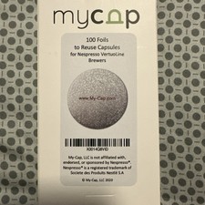 My-Cap's 100 Foils to Reuse Capsules for Nespresso  VertuoLine Brewers