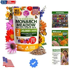 Monarch Butterfly Wildflower Seeds Mix 2oz - 20000+ Non-GMO Milkweed Seeds fo... 415.92 per gallon