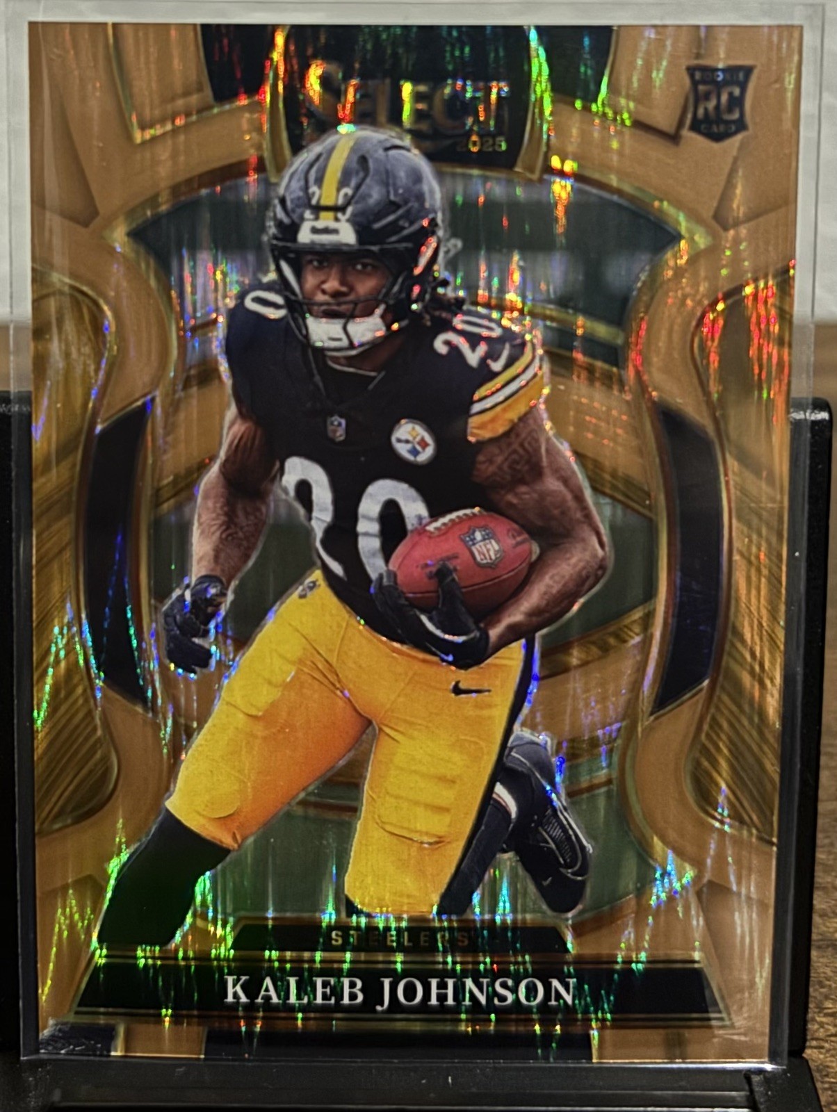 2025 Panini Select - Concourse Kaleb Johnson #52 Copper Prizm Shock /899 (RC)