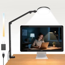 Desk Lamp, 10W Desk Light with Clamp Adjustable Arm for Home Office, Touch ...