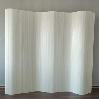 B Ware Raumteiler Trennwand Paravent Weiß Bambus Sichtschutz Spanische Wand 2 m