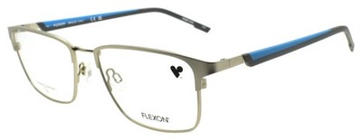 Flexon E1154 048 L Men's Eyeglasses Satin Silver 54-17-145 Flexible Titanium