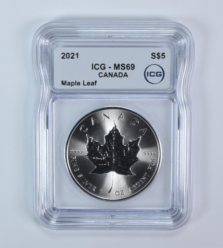 2021 Canada 5 Dollars Silver Maple Leaf MS69 ICG *3069
