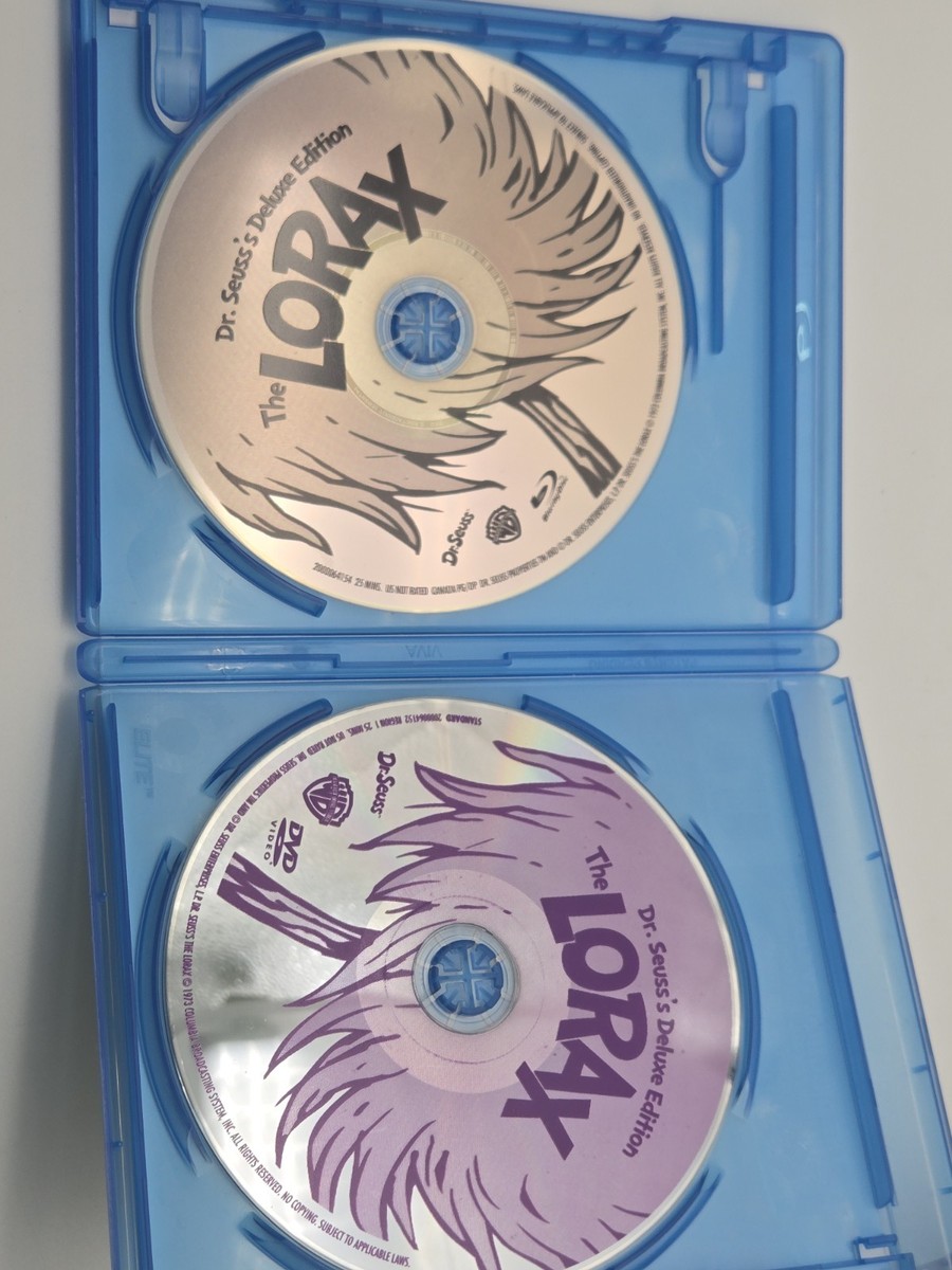 Dr. Seuss The Lorax Deluxe Edition Blue Ray DVD w/ Slipcover - No