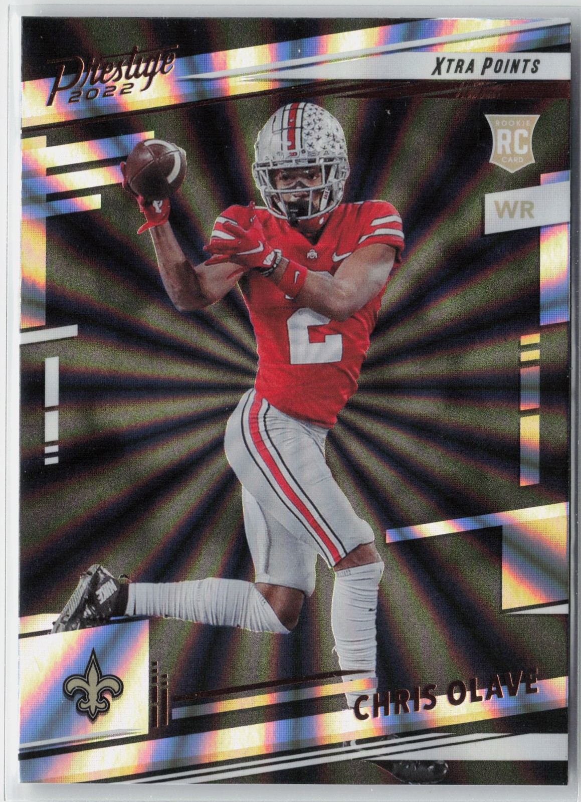 2022 Panini Prestige #310 Chris Olave Xtra Points Sunburst