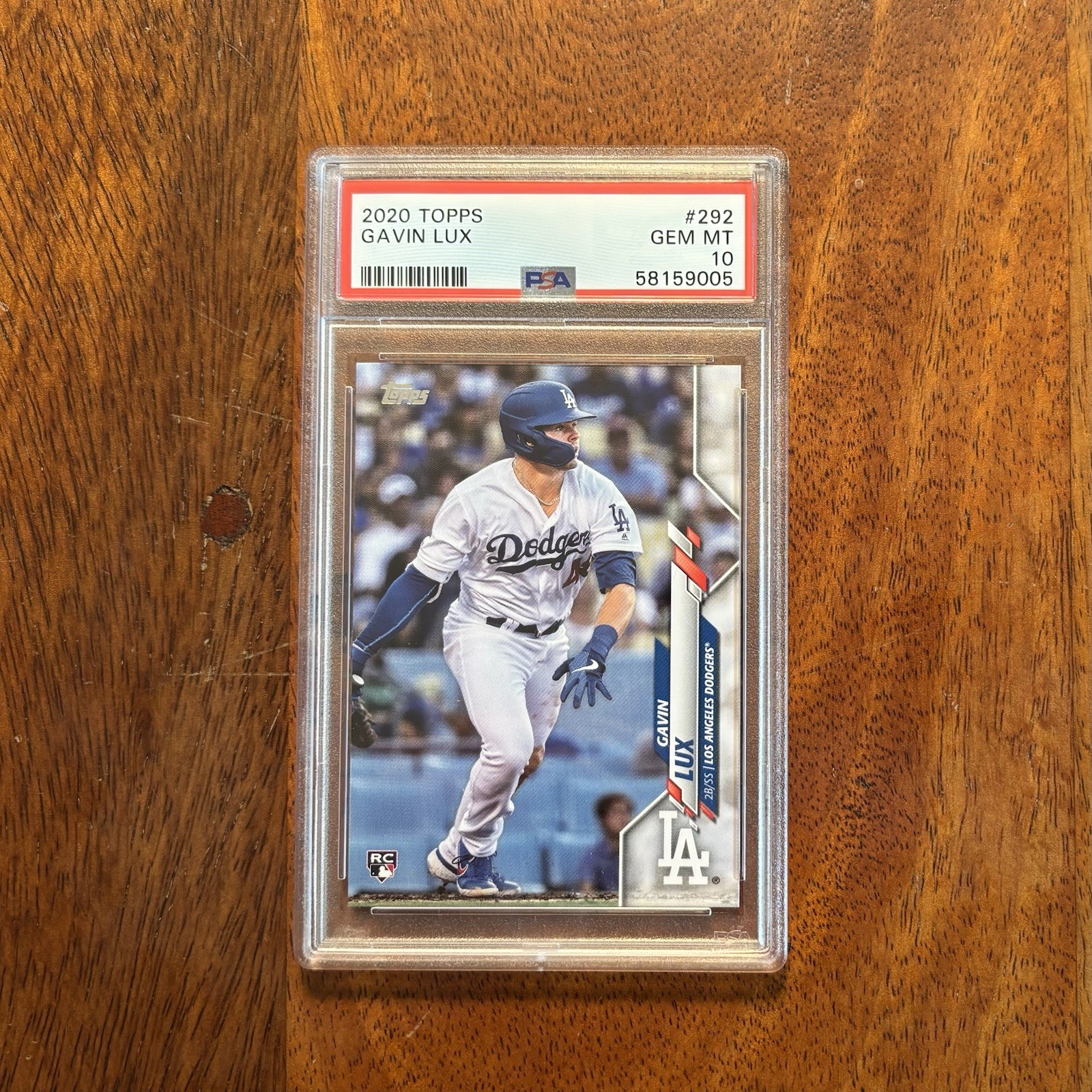 Gavin Lux 2020 Topps #292 RC PSA 10 GEM MT - Los Angeles Dodgers