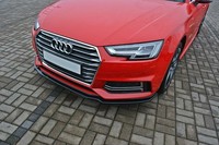 Maxton Design Frontlippe V.1 Passend FüR Audi S4 / A4 S-Line B9 Schwarz Hochglan