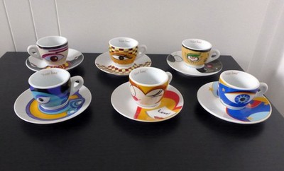 Espresso / Mokkatassen 6er Set '' Free Time '' Magic Eyes