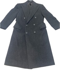 Vintage Polo University Club Trench Coat Ralph Lauren 100 Wool CHECK DIMENSIONS