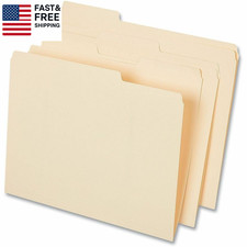 Top Tab File Folders, 1/3-Cut Tabs: Assorted, Letter Size 0.75" Expansion 50/Box