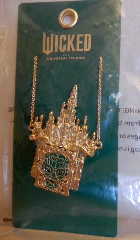 NEW WICKED Necklace Emerald City Royal Palace Universal Studios Metal Door-Open