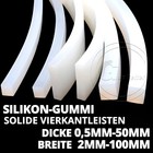 Silikon-Gummi Dichtung Gummidichtung Solide Vierkantleisten Sealing 0,5mm-50mm