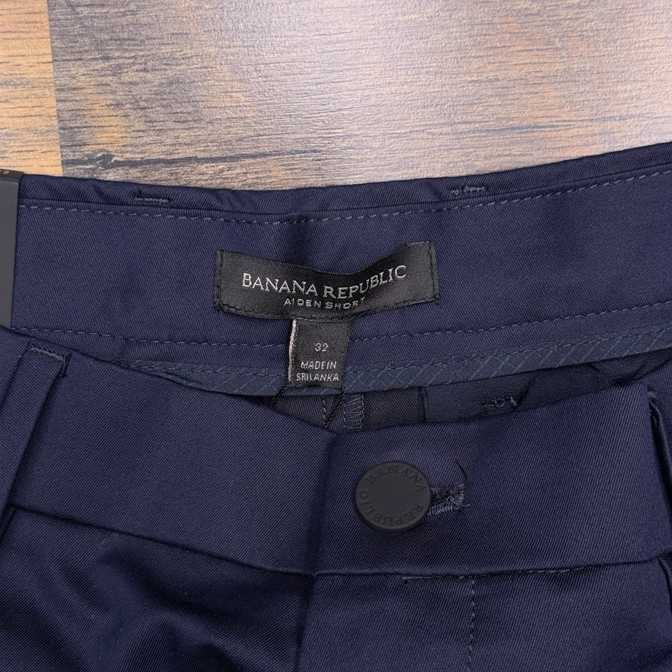 Pantalones Cortos Banana Republic Aiden Para Hombre 32 Azul Secado Rápido Núcleo Temp Elástico Nuevos Foto 3 de 4