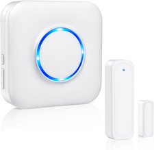 Wireless Door Chime Alarm with 600 FT Range - Easy Install Contact Sensor