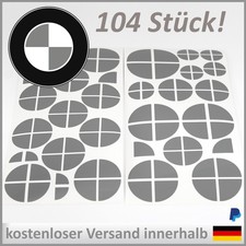 BMW Emblem Aufkleber Logo Vinyl 104x Grau E36 E46 E60 E61 E90 E91 E92 F80 F82