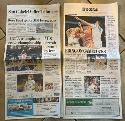 SAN GABRIEL TRIBUNE APRIL 4 2026 UCLA LAUREN BETTS WIN GO TO FINAL WOMANS BKB