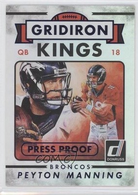 2015 Donruss Gridiron Kings Press Proof Blue 88/99 Peyton Manning #265 HOF 02v3