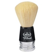 Omega S-Brush Synthetic Fibre Shaving Brush With Black Handle